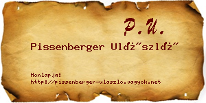 Pissenberger Ulászló névjegykártya
